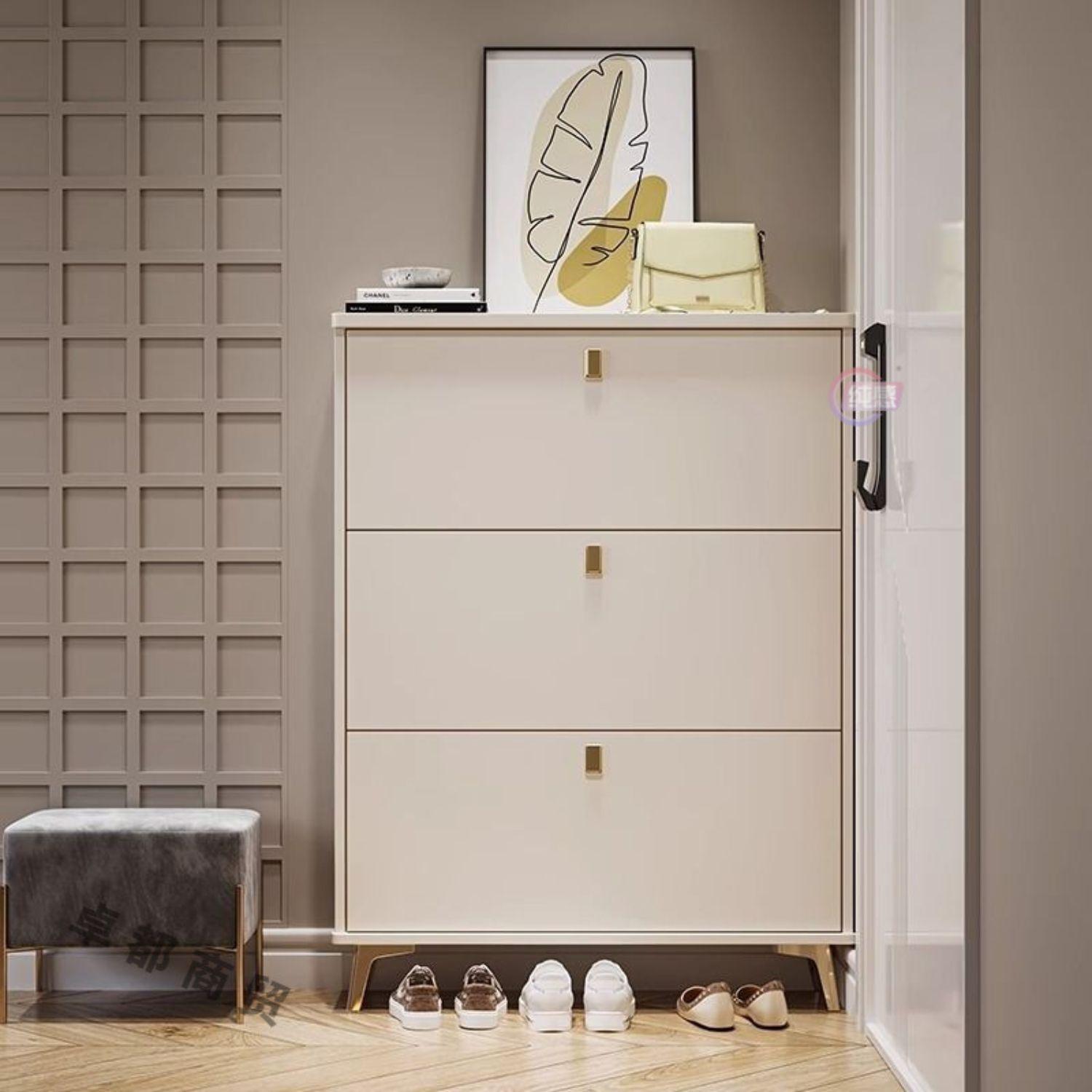 Zapatero Recibidor 3 Gavetas 100x17x118 Estante Organizador-2