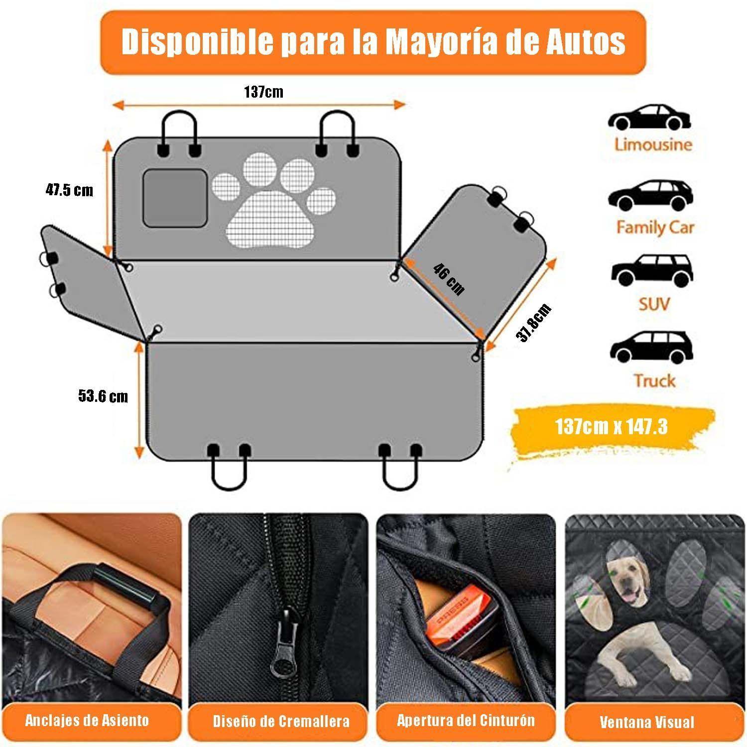 Funda de Asiento Trasero Para Auto Resistente-2