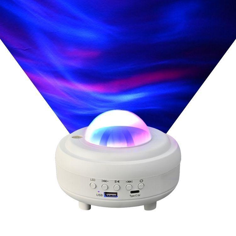 Lámpara Proyección Cielo Estrellado Ondas De Agua Bluetooth-0