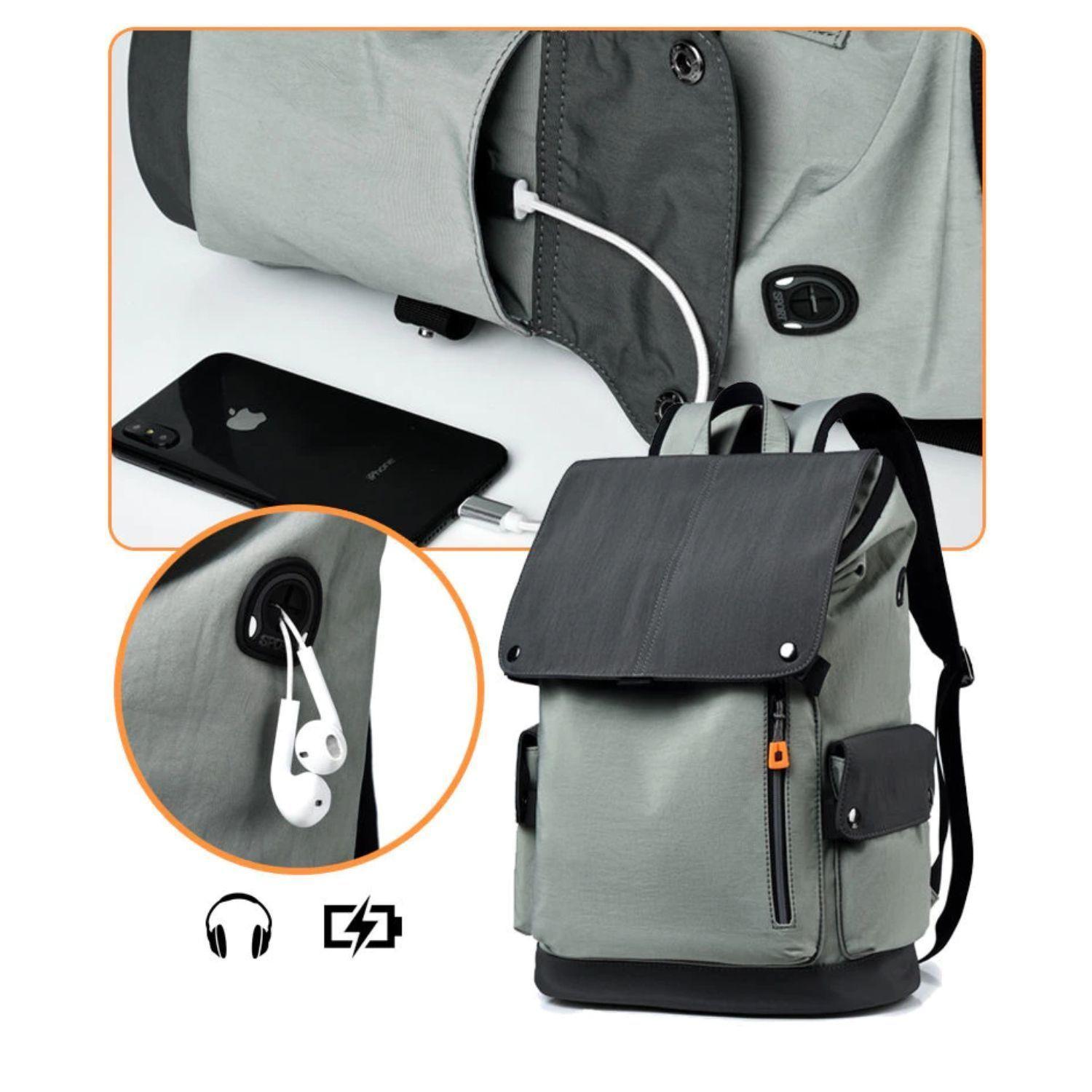 Mochila Notebook Impermeable 35 Litros Carga USB Unisex-5
