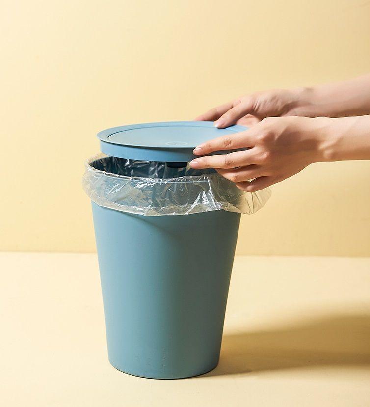 Basurero Con Tapa Para Baño Dormitorio Oficina Cocina-2