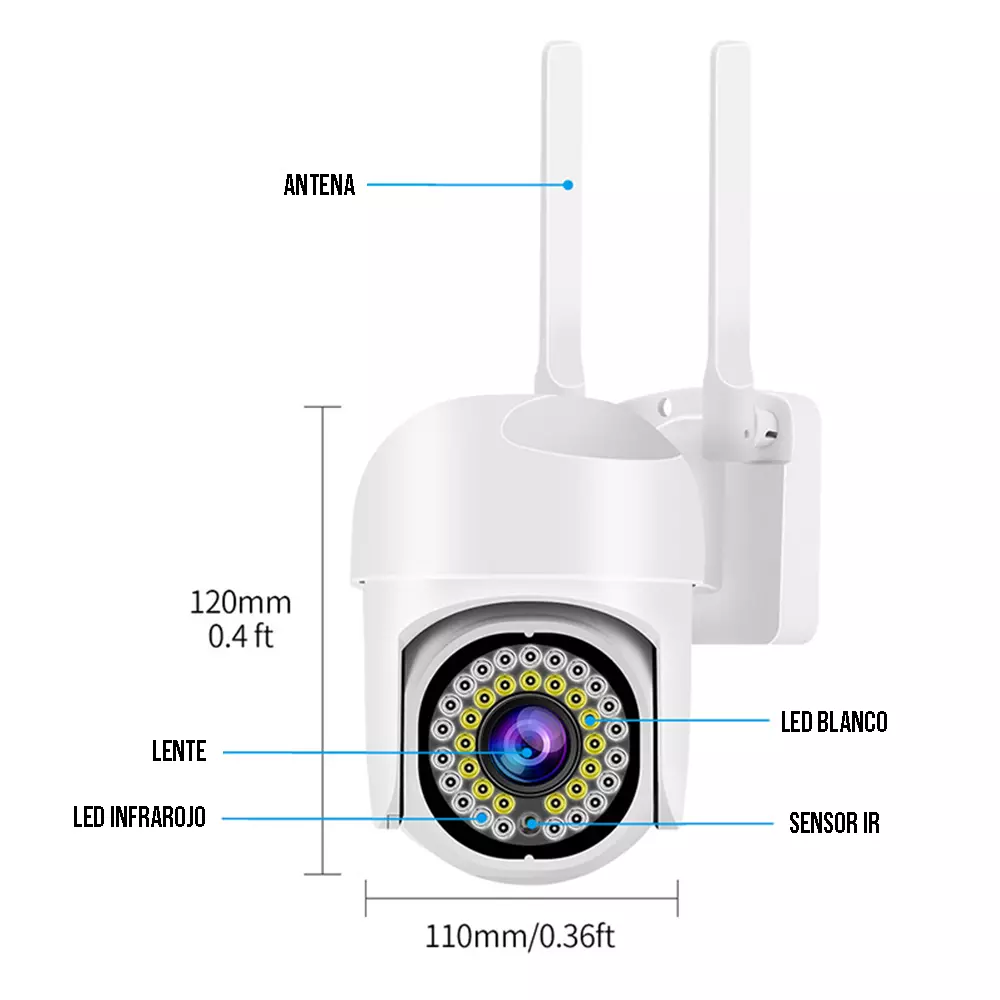 Cámara Smart Pro Wifi 1080p para Exteriores Detección 3mp-1