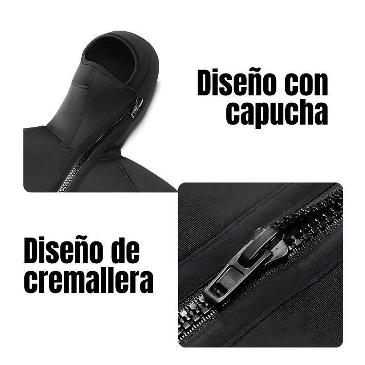 Traje de Neopreno Pesca Surf Buceo Natación 5mm con Capucha-3
