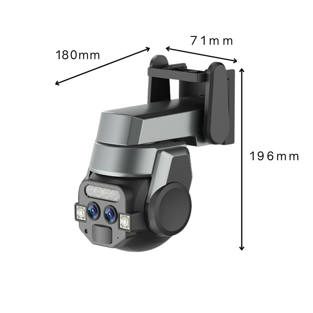 Cámara De Vigilancia Exterior Doble Lente Wifi 6MP Zoom 10x-2