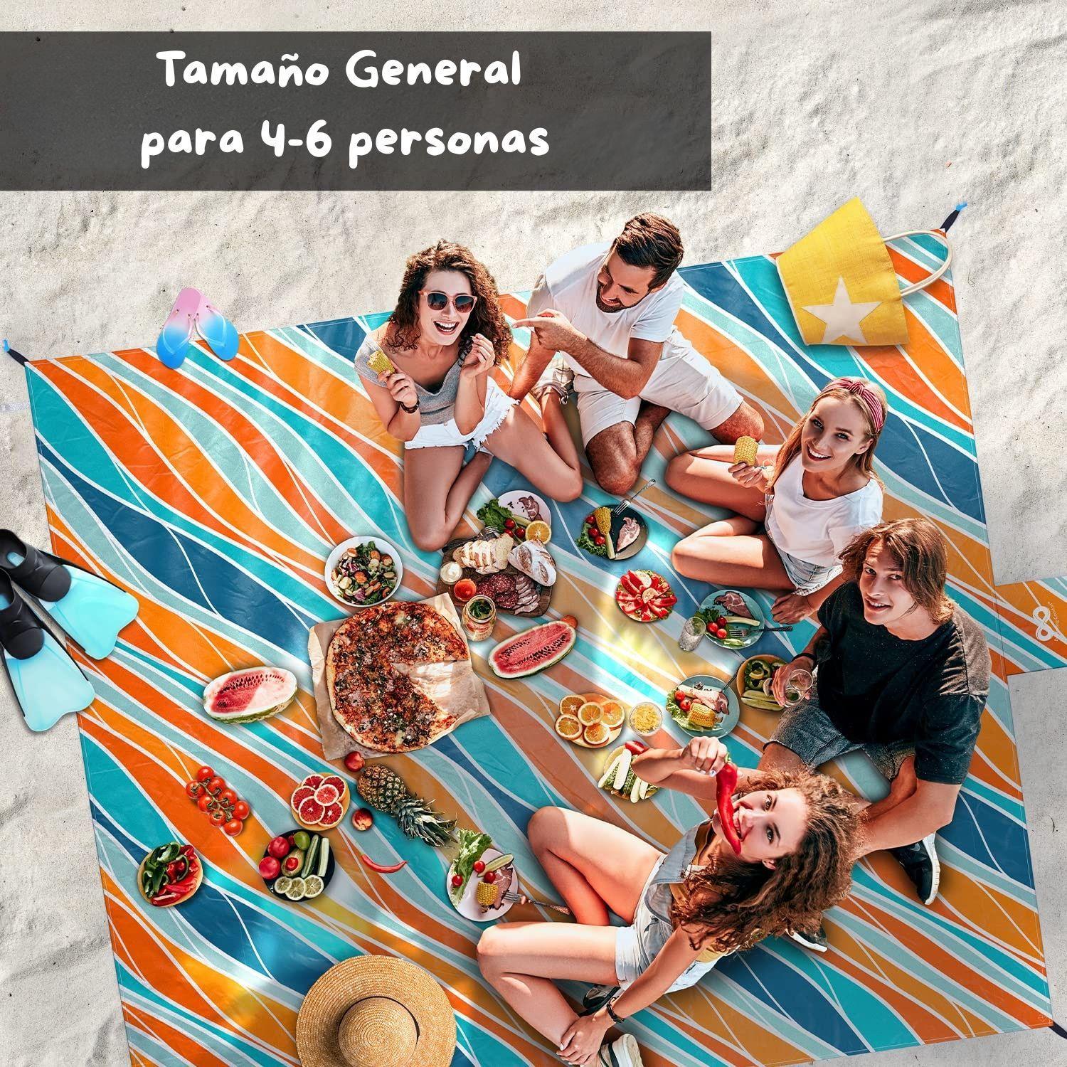 Alfombra Manta Impermeable 210x200cm De Picnic Playa Verano-2