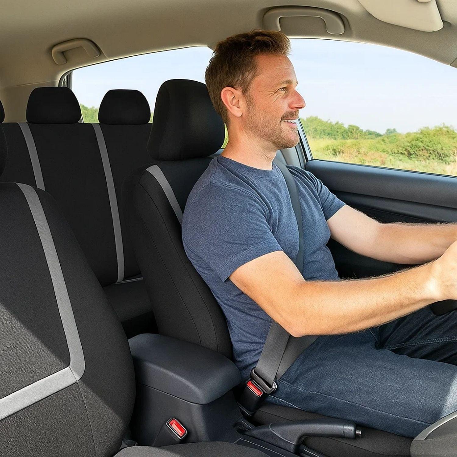 Set Cubre Asientos Funda Protector Universal Auto 9 Piezas-3