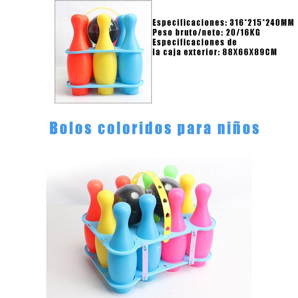 Juego de Bowling de Plástico para niños 10 Pines + 2 Pelotas-3