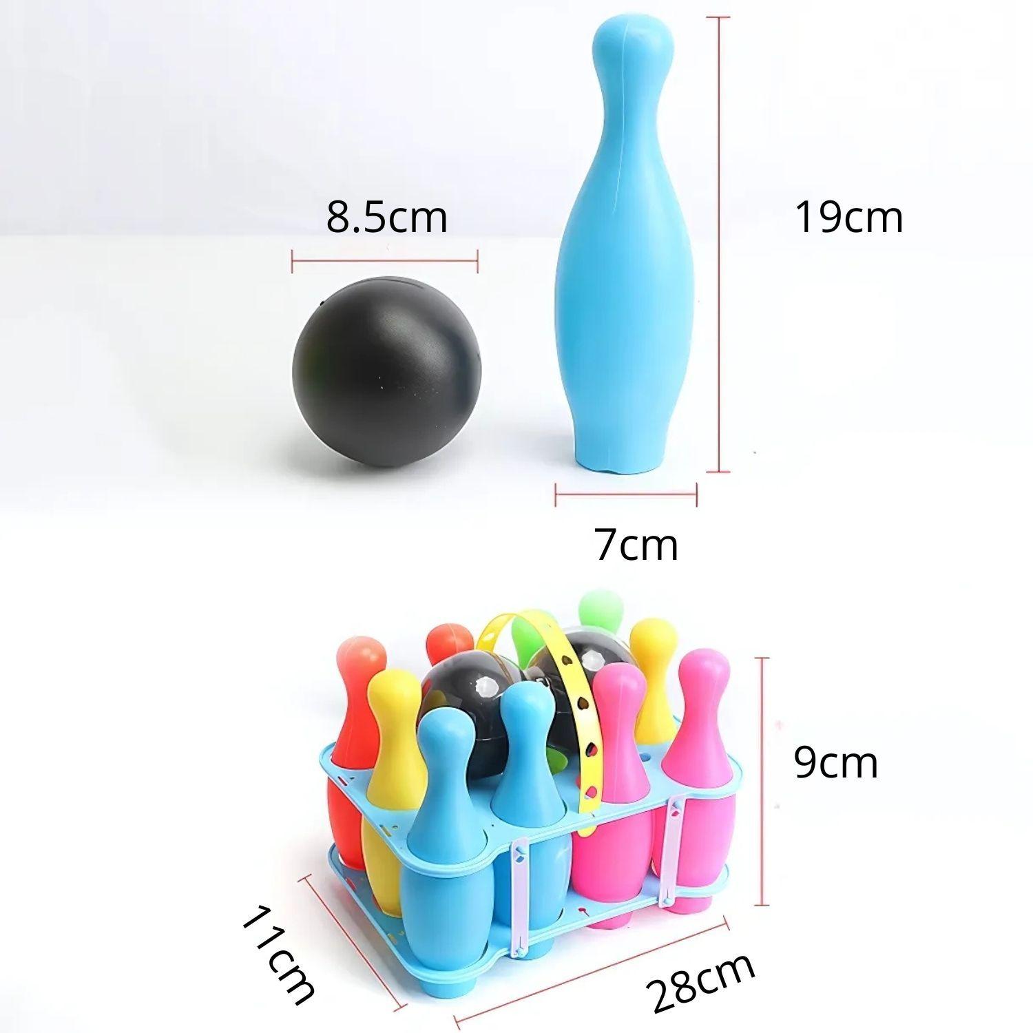 Juego de Bowling de Plástico para niños 10 Pines + 2 Pelotas-4