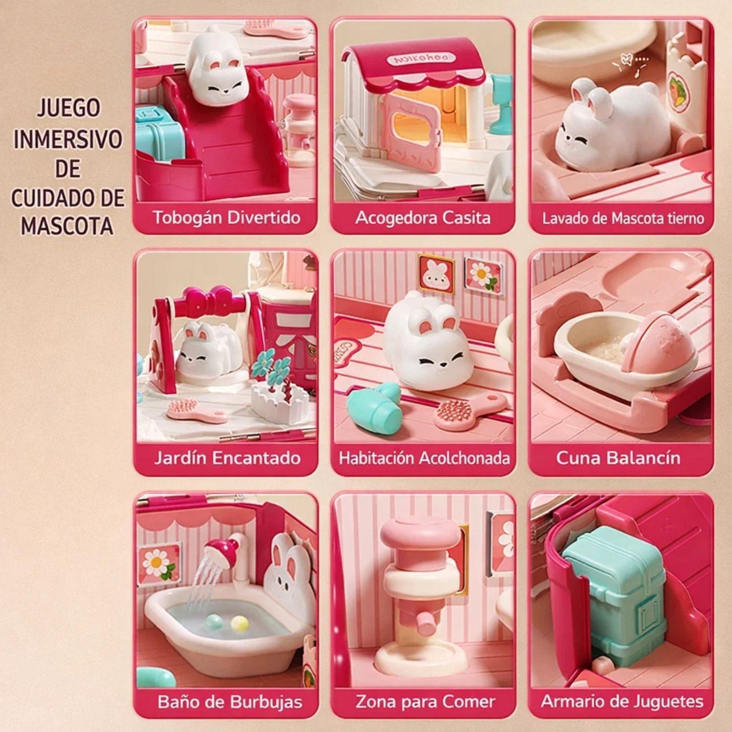 Casa De Muñecas Magnética De Conejitos Regalo Niñas-3