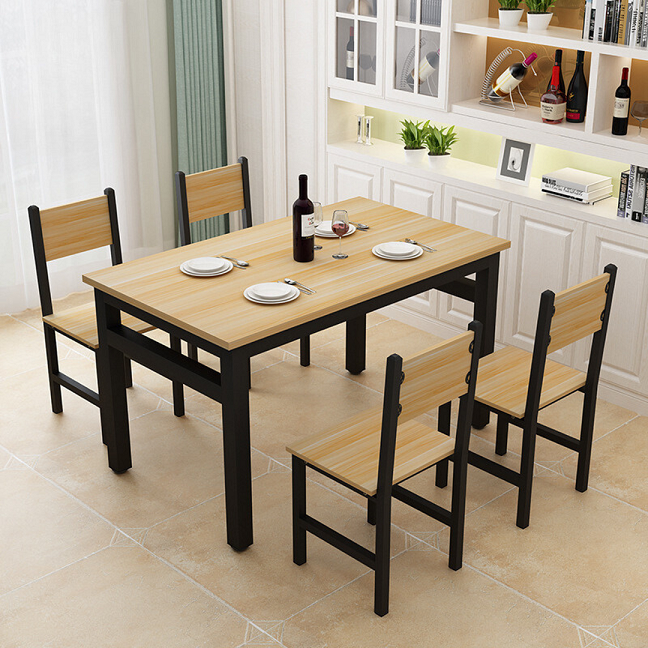Juego De Comedor Mesa 120x60 Cm Con 4 Sillas-1
