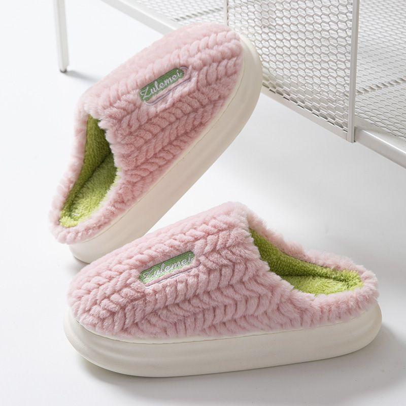 Pantuflas Con Felpa Interior Hombre Mujer Unisex - Rosa-3