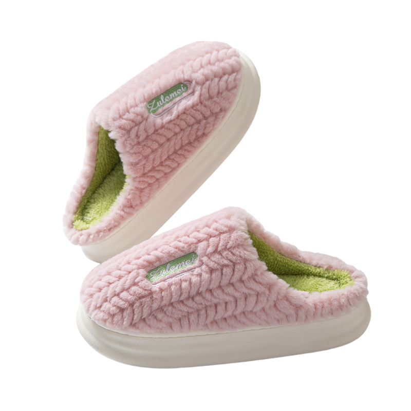 Pantuflas Con Felpa Interior Hombre Mujer Unisex - Rosa-0
