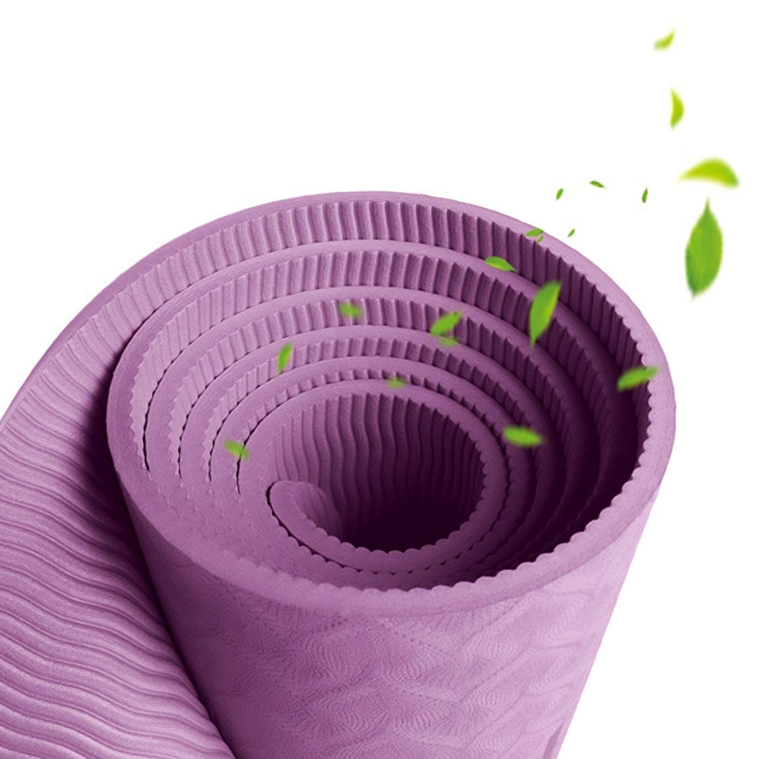 Mat Alfombra De Yoga Tpe 8mm Doble Color - Morado-2