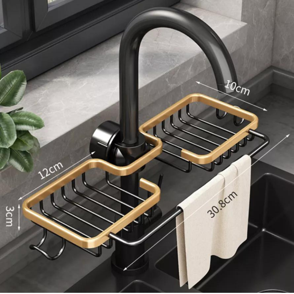Rejilla De Aluminio Para Fregadero De Cocina Color Dorado-4