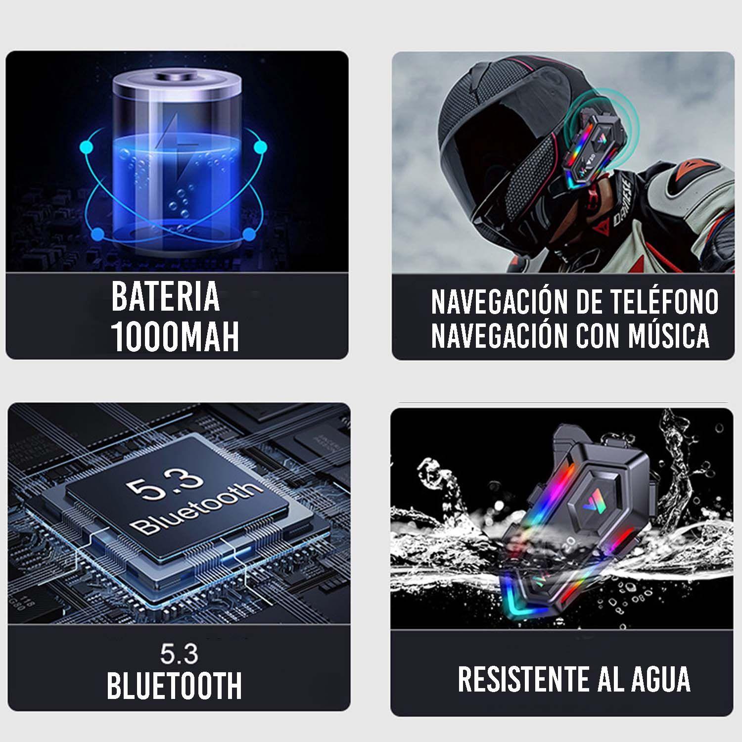 Auriculares Inalambricos Para Casco de Motocicleta Bluetooth-1