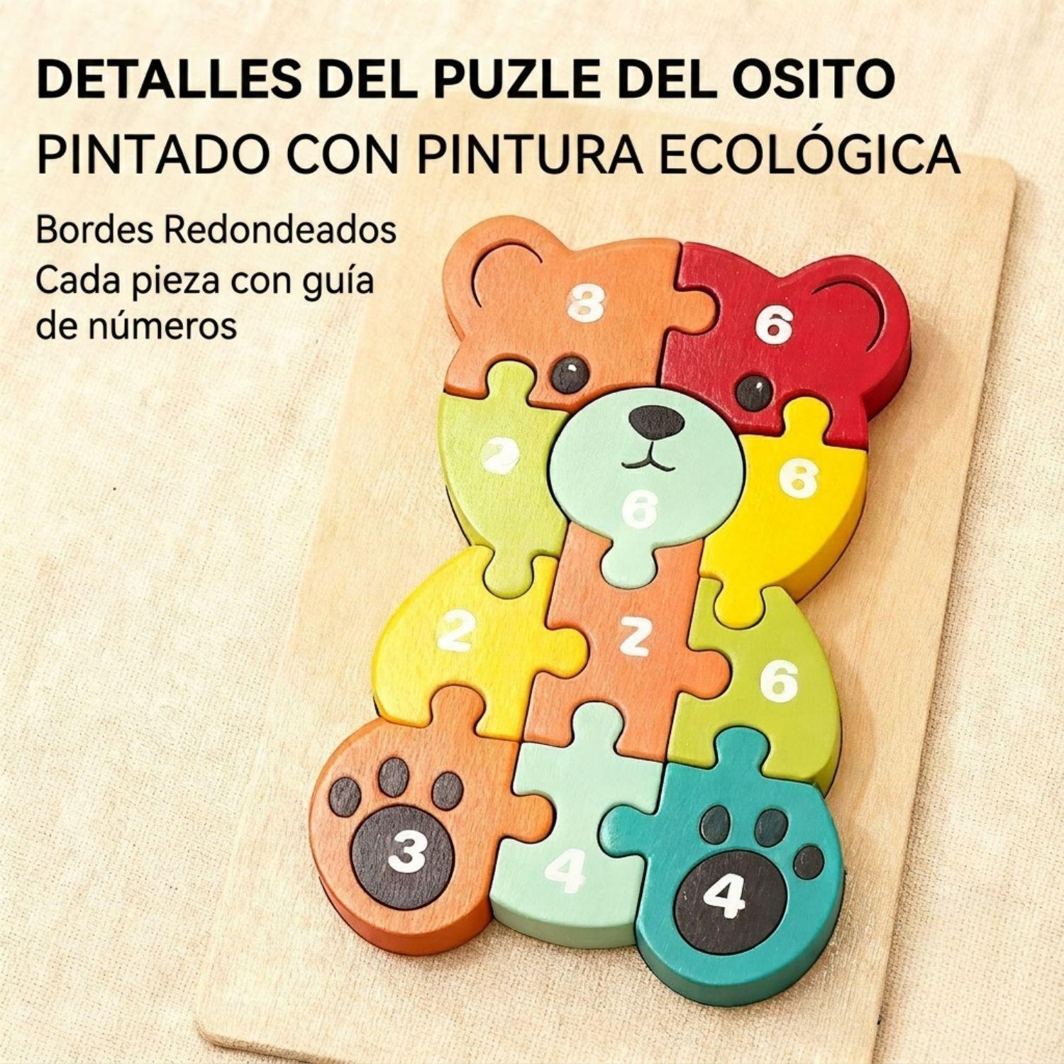 Rompecabezas De Madera 3D Montessori Animales Didácticos-5