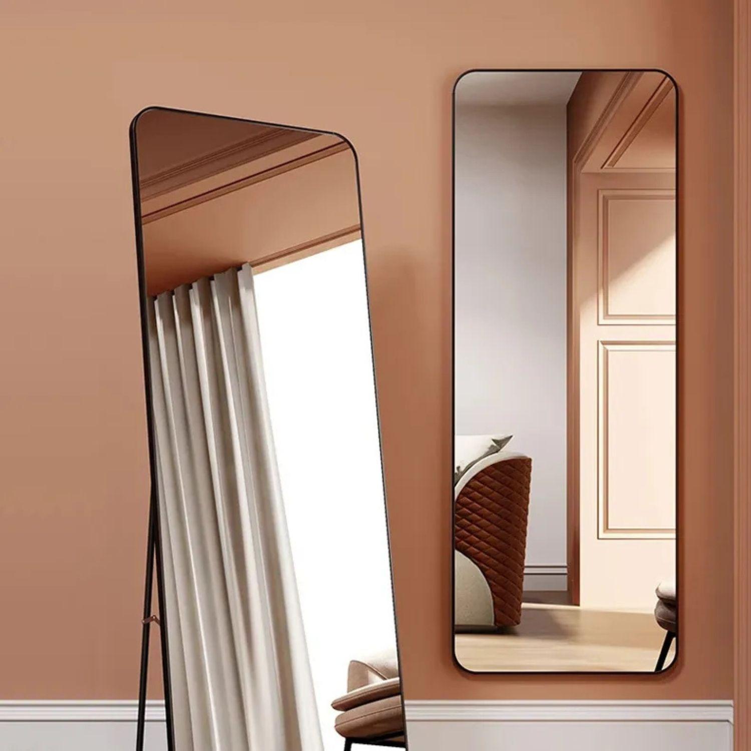 Espejo Rectangular De Cuerpo Entero 150x40cm Con Soporte-2