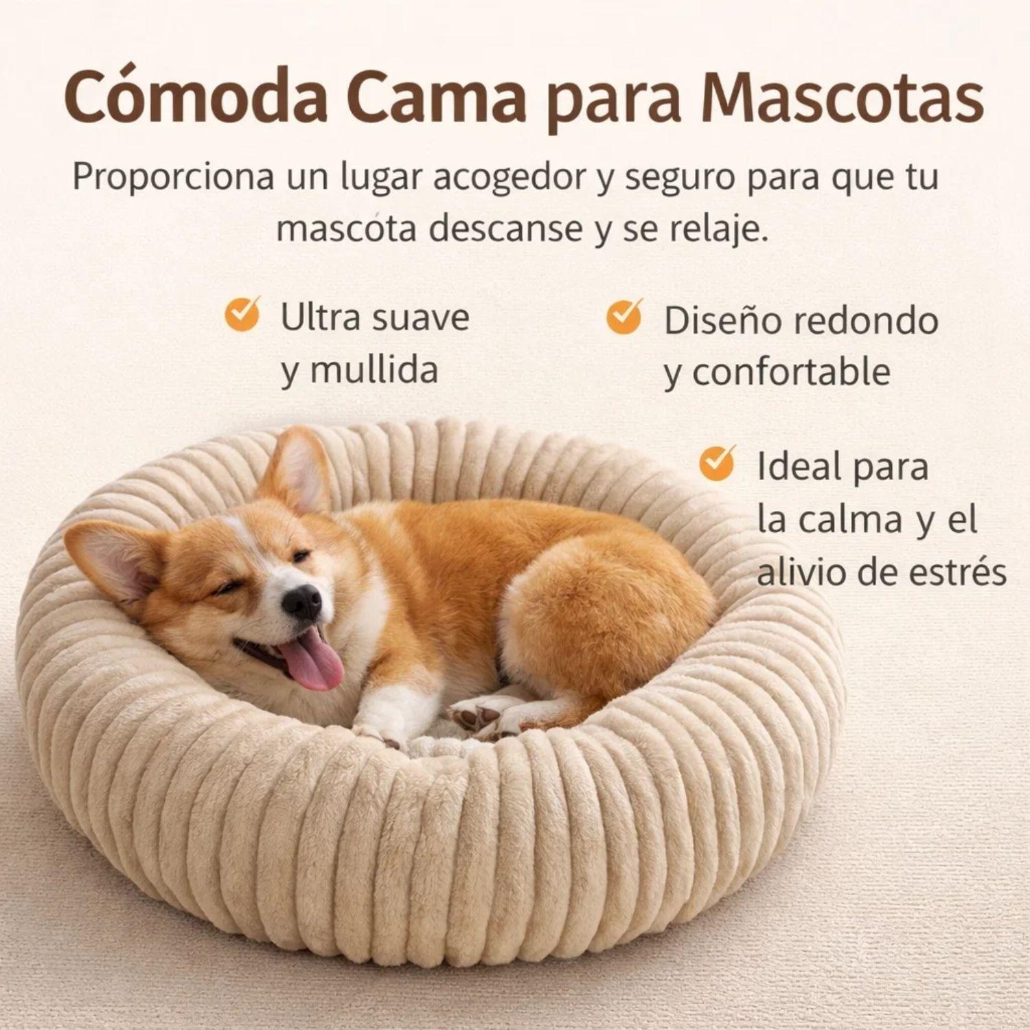 Cama Para Mascotas Cojín Acolchado Y Antideslizante Grande-3