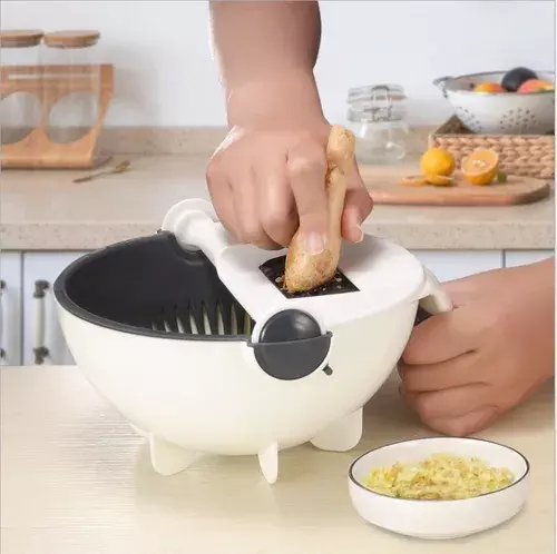 Bowl Rallador Colador Verdura Cortador De Verdura Rebanador-2