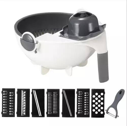 Bowl Rallador Colador Verdura Cortador De Verdura Rebanador-1