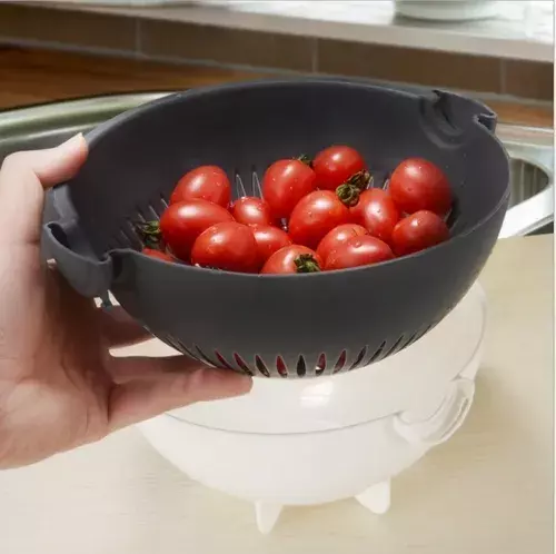 Bowl Rallador Colador Verdura Cortador De Verdura Rebanador-3