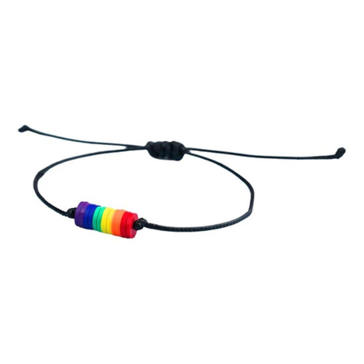 Pack 10 Pulsera Arco ris Unisex Brazalete De Cuerda Bandera-1