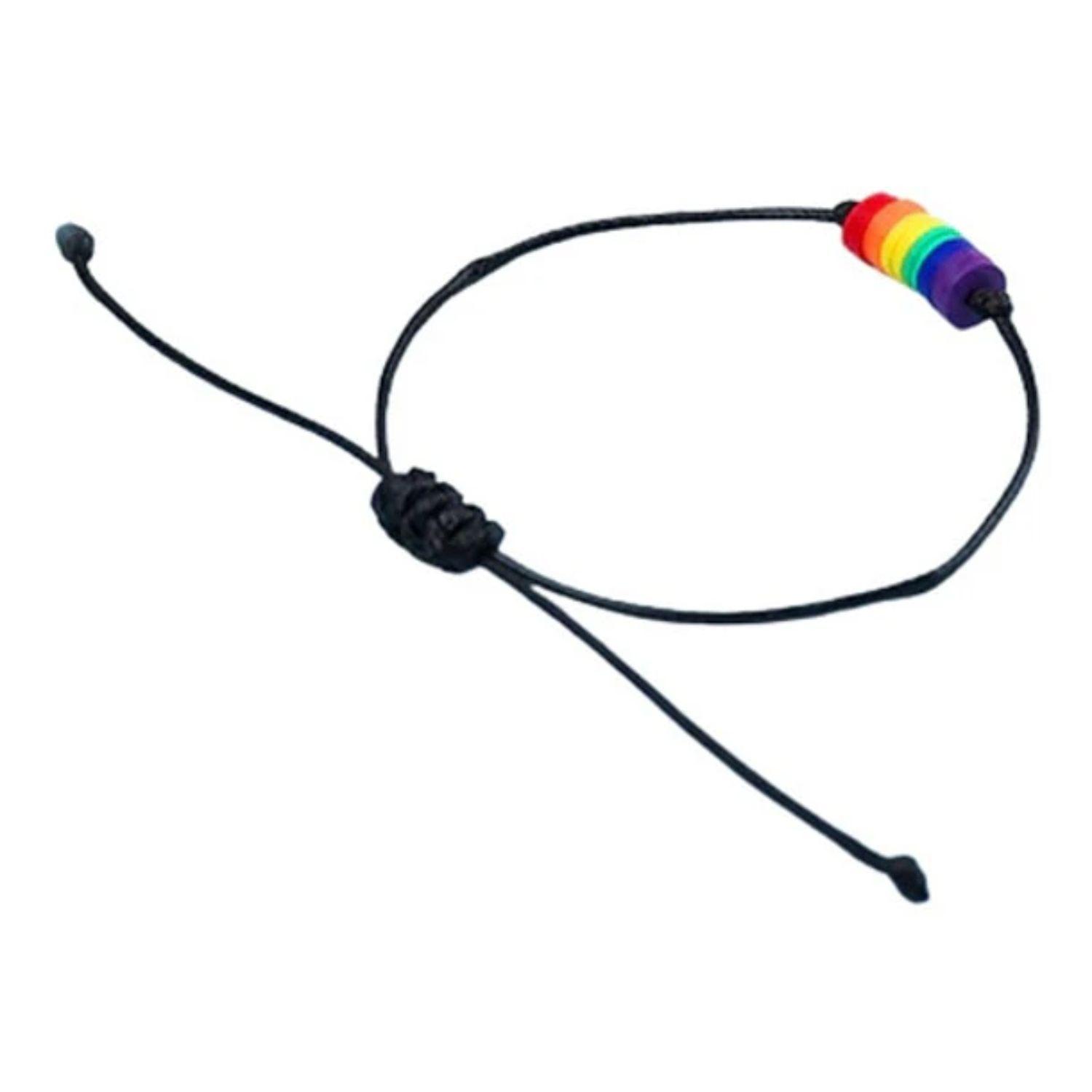 Pack 10 Pulsera Arco ris Unisex Brazalete De Cuerda Bandera-2