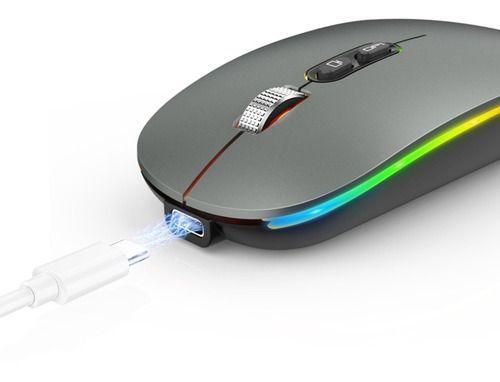 Mouse Delgado Escritorio Bluetooh Inalámbrico Led 1600 Dpi-1