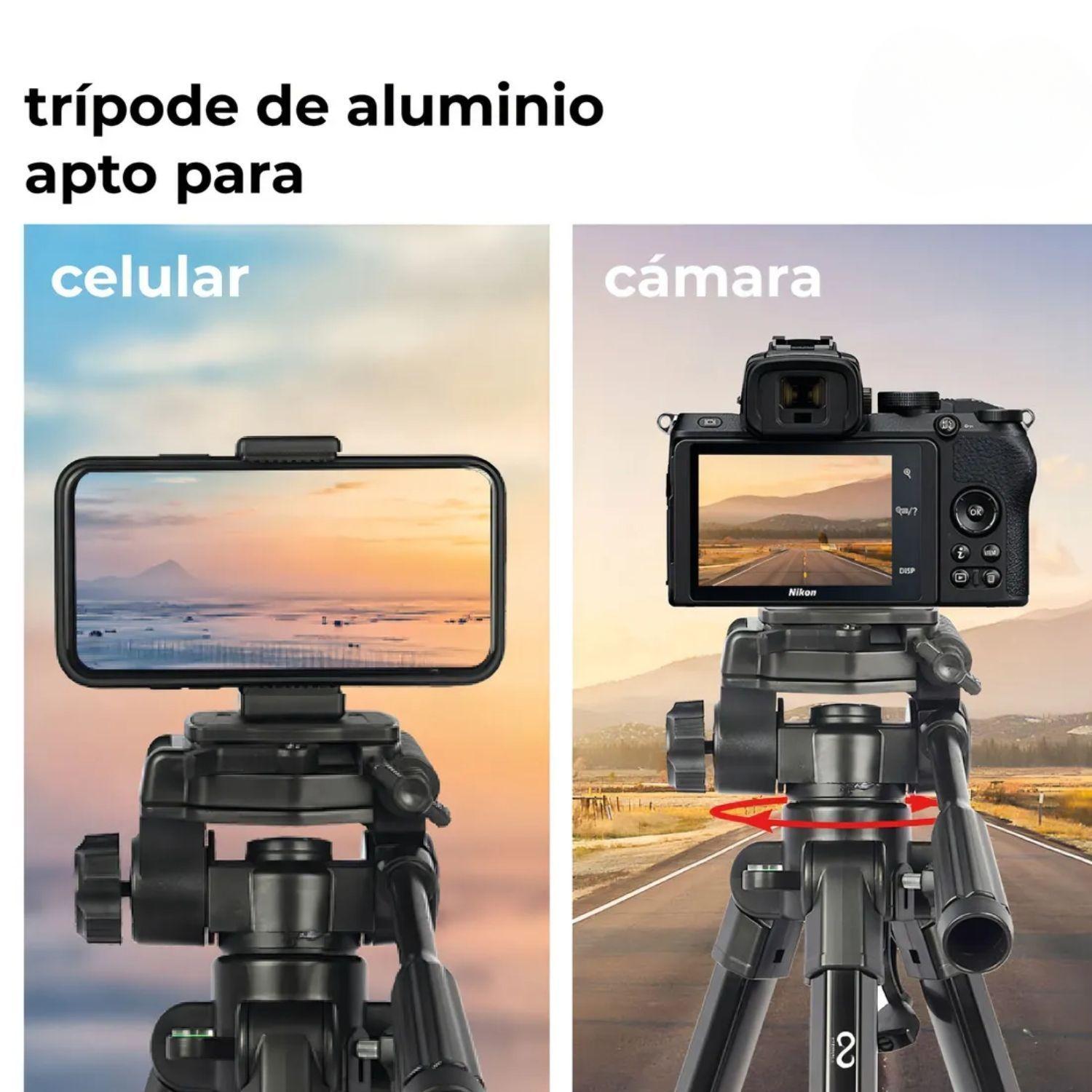 Trípode Para Cámara Estabilizador Teléfono Soporte Portátil-3