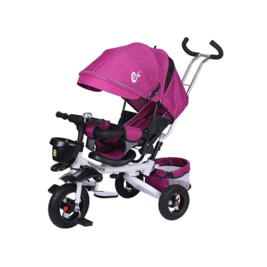 Triciclo Multifuncional Plegable 360° Con Sombrilla-1