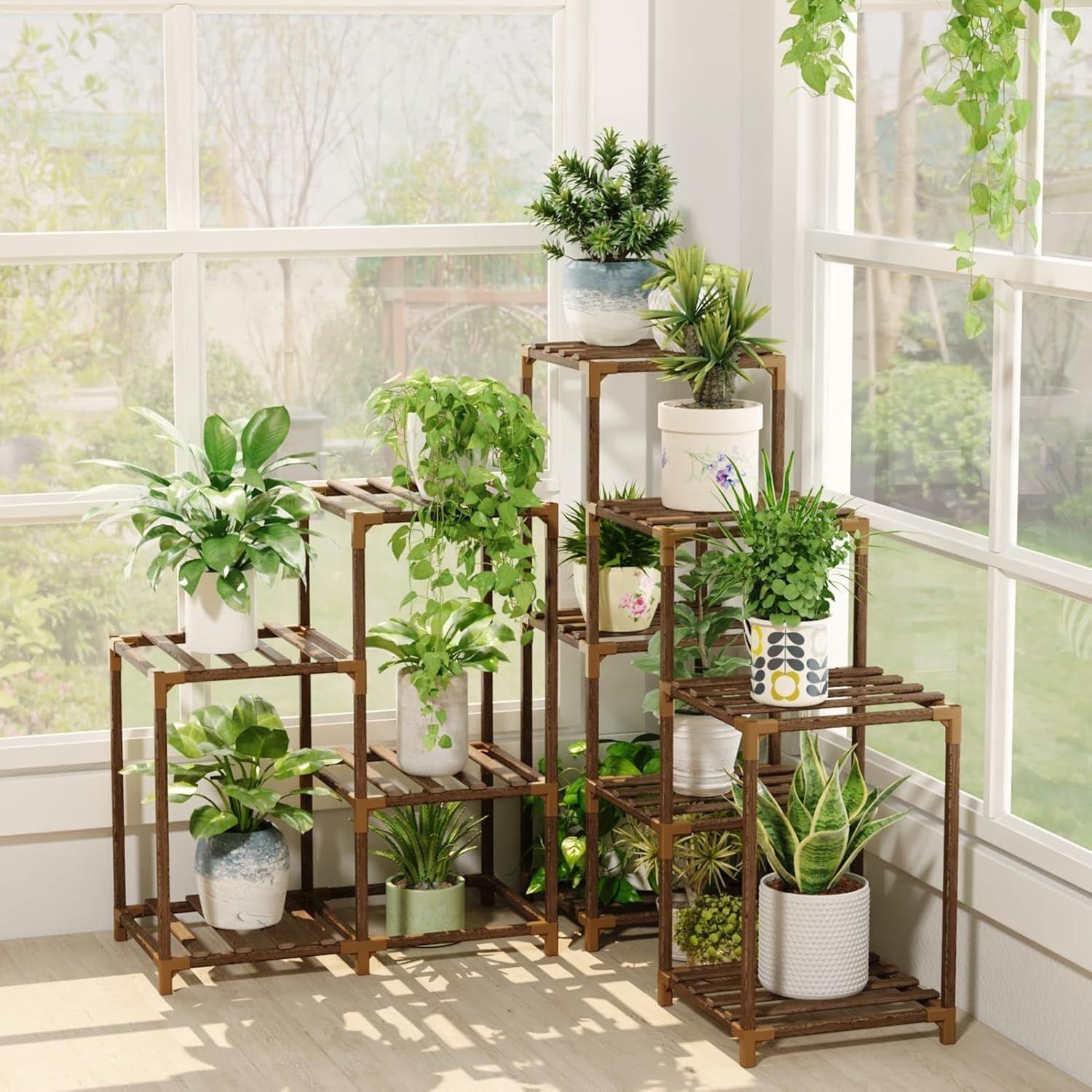 Estante Para Macetas Soporte De Plantas Huerto Decorativo-2