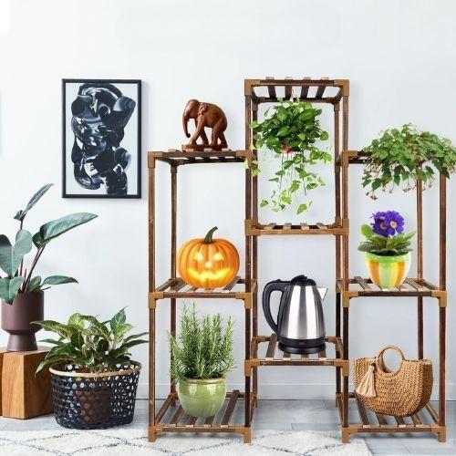 Estante Para Macetas Soporte De Plantas Huerto Decorativo-6