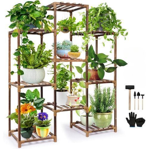 Estante Para Macetas Soporte De Plantas Huerto Decorativo-0