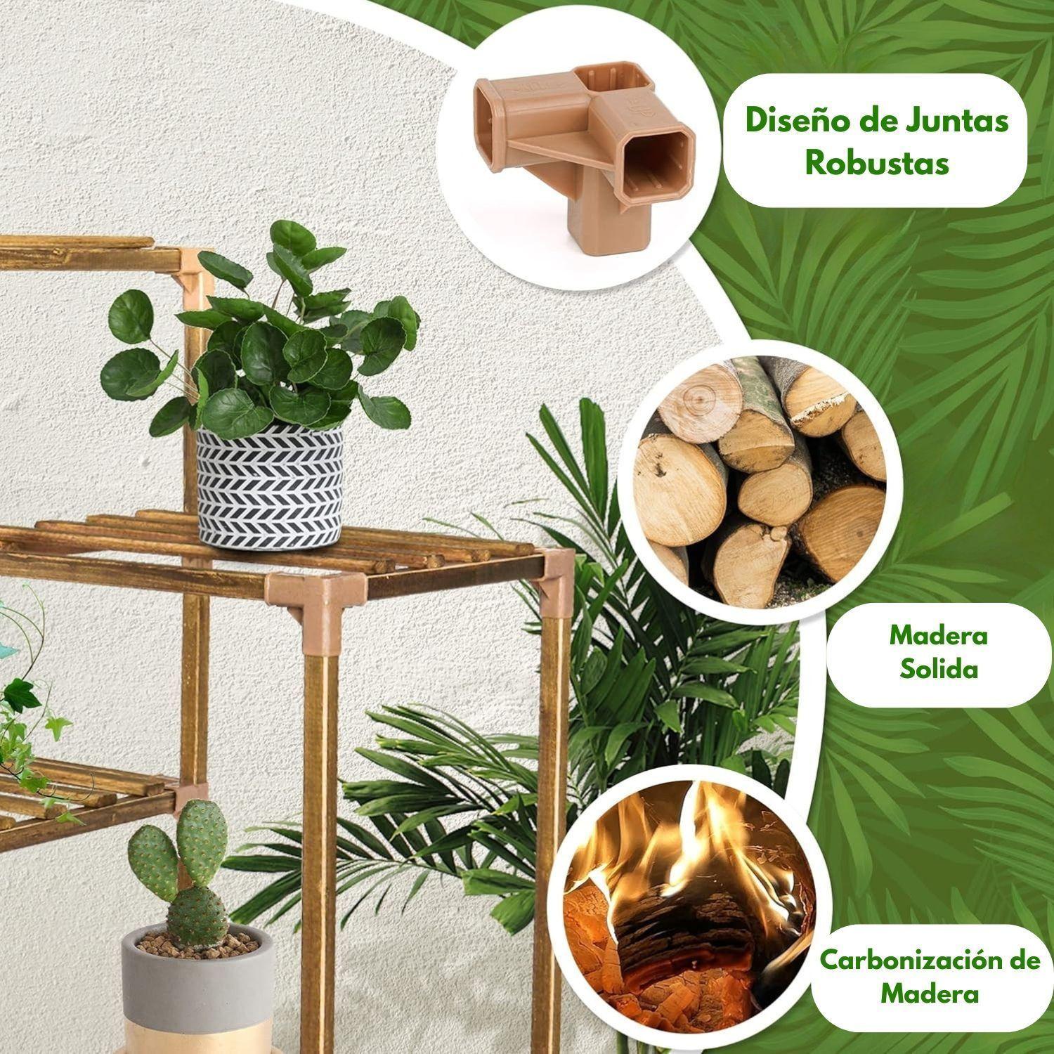 Estante Para Macetas Soporte De Plantas Huerto Decorativo-4