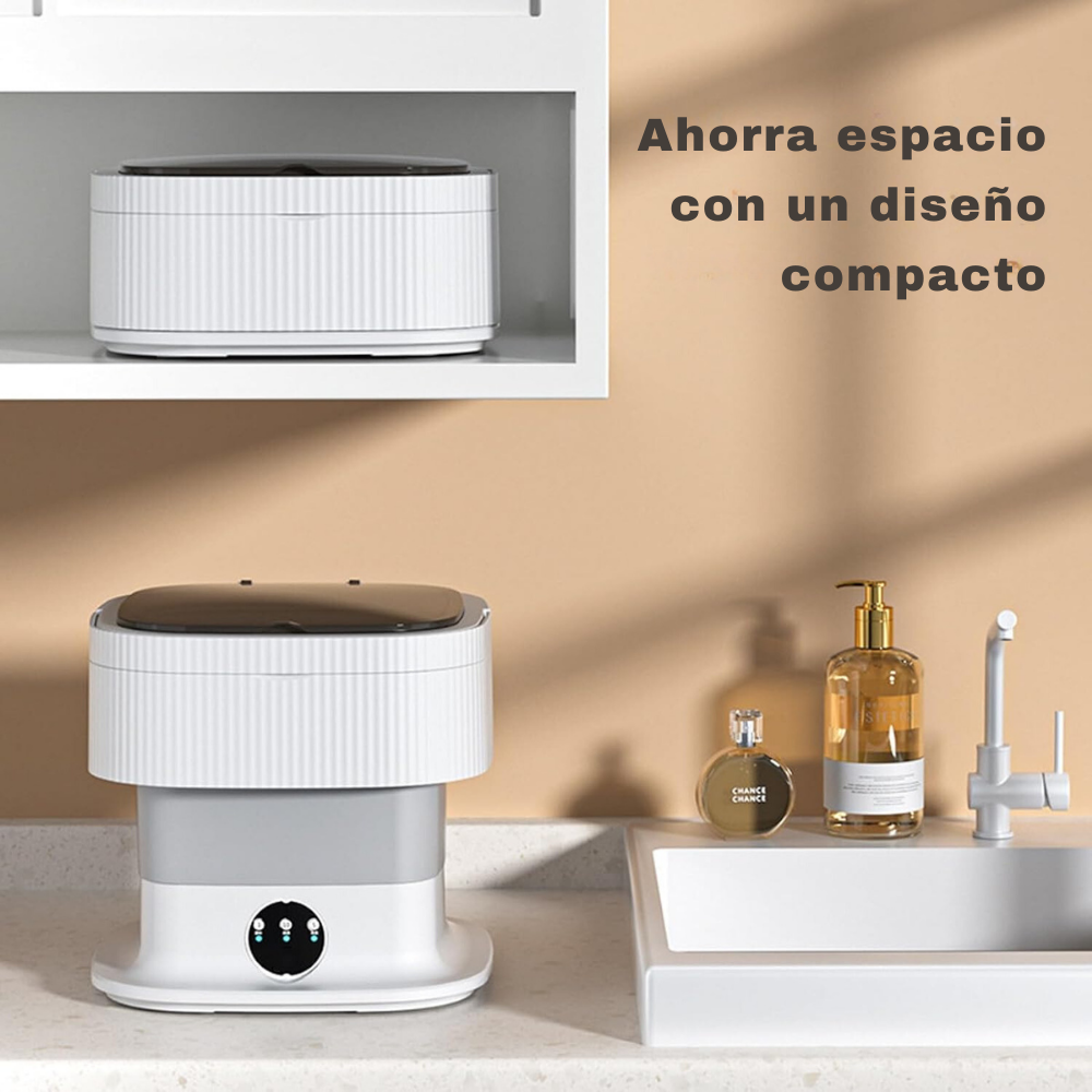 Mini Lavadora Portátil 2Kg por lavado Automática Gris-3
