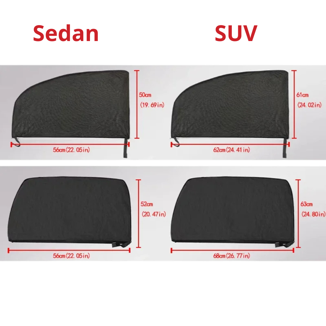 Set de 4 Mosquiteros Para Ventanas de Autos-5