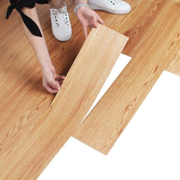 Pack 50 Láminas Autoadhesivas Piso Tabla Madera Pvc Vinilico-0