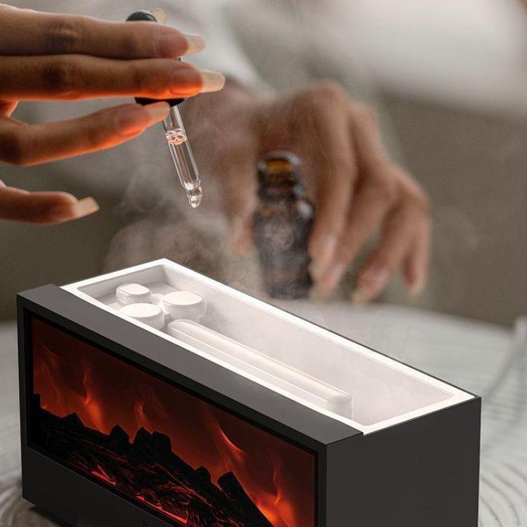 Humidificador Estilo Chimenea Aromaterapia USB Recargable-3
