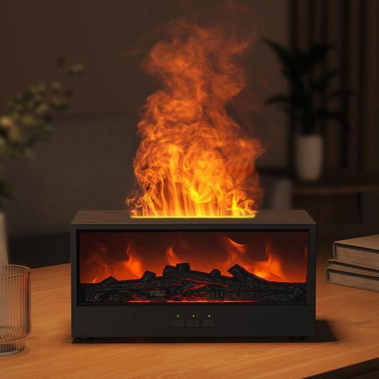 Humidificador Estilo Chimenea Aromaterapia USB Recargable-4
