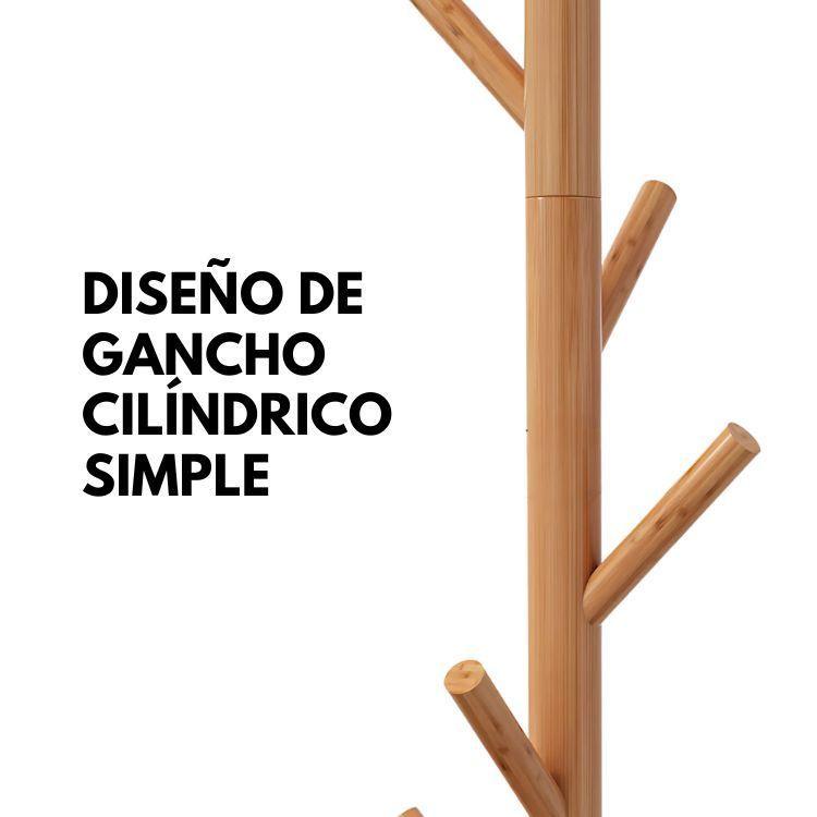 Perchero De Pie Colgador Simple De Madera Organizador 175x45-2