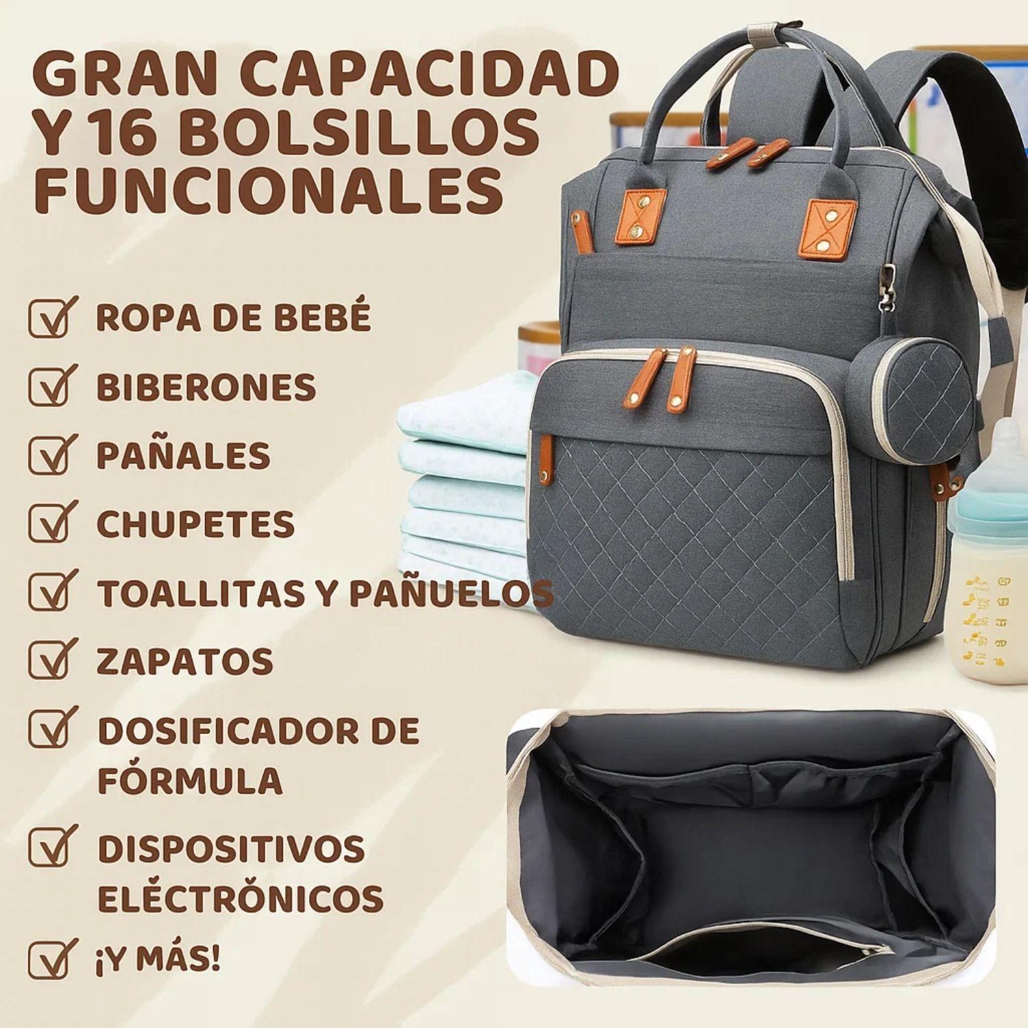 Mochila Pañalera Bolso Maternal Mudador Infantil Para Bebe-4