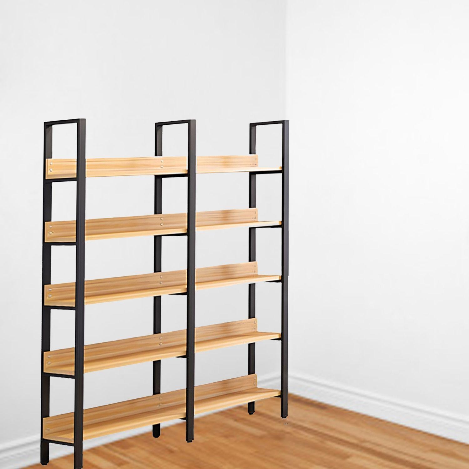Estante Repisa Exhibidor 5 Niveles Librero Madera 182x30x140-2