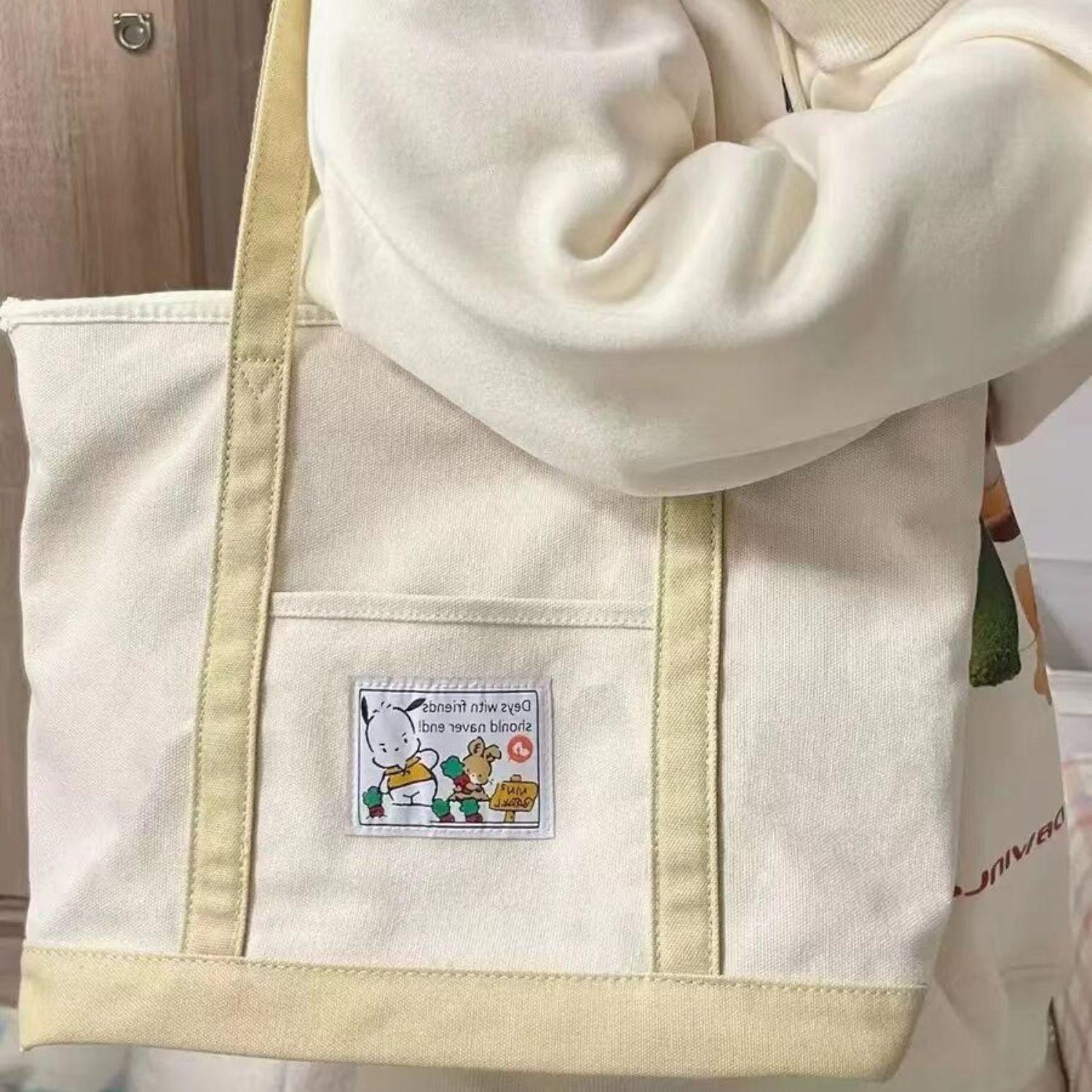 Tote Bag Bolso De Lona De Mano Cartera Casual Resistente-4