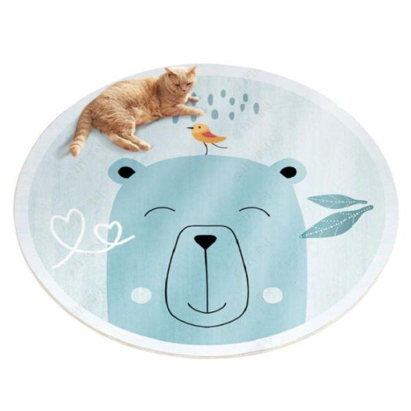 Alfombra Redonda De Oso Para Hogar 120 X 120 Cm-0