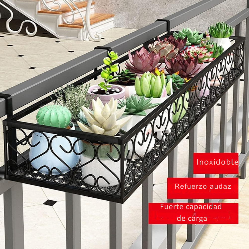Jardinera Exterior De Barandilla Para Balcón 50x20x12 CM-2