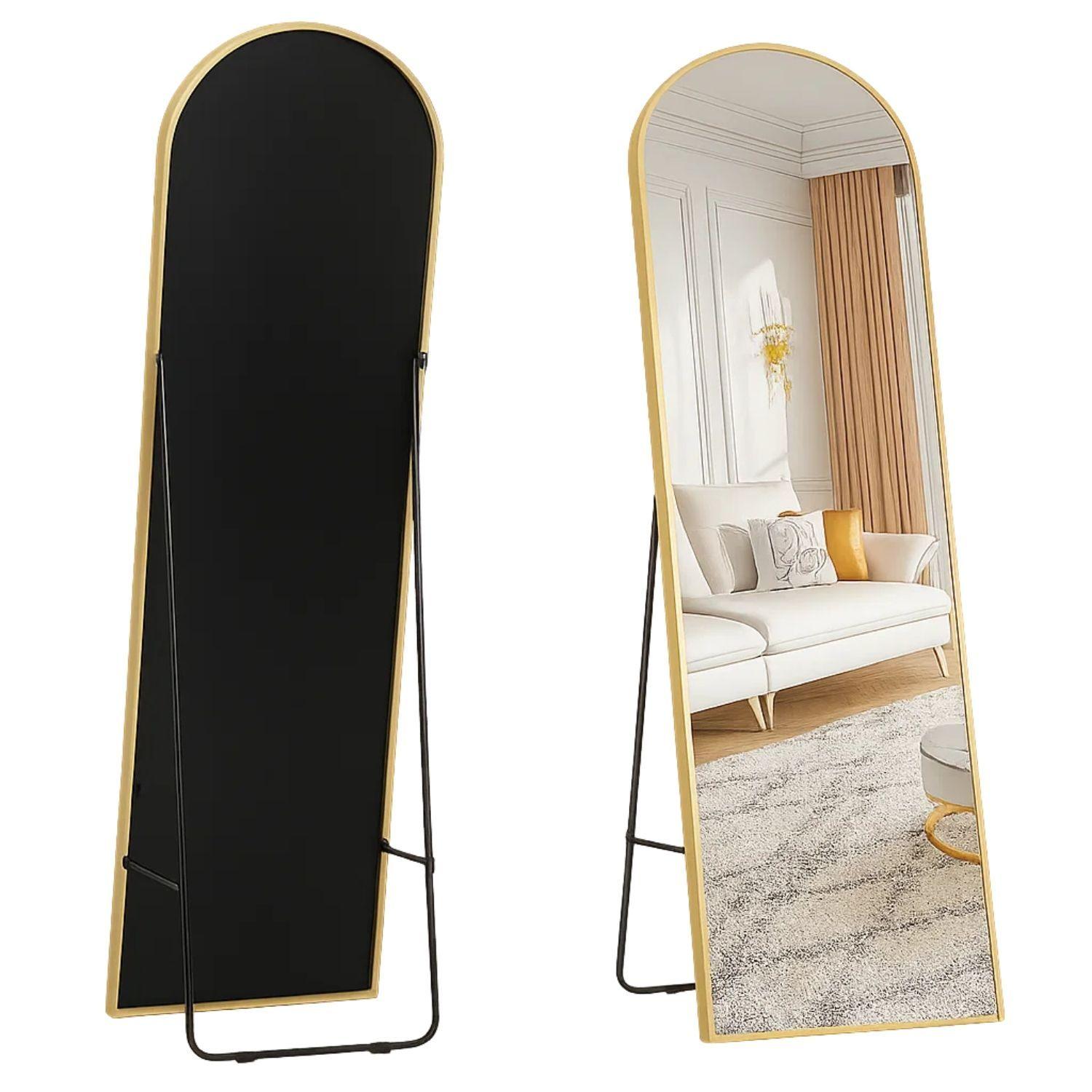 Espejo Ovalado Cuerpo Entero 150x40cm Con Base Plegable-3