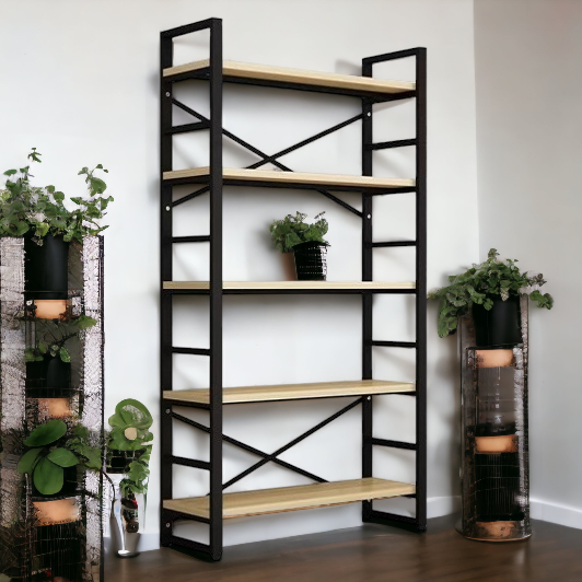 Estante Exhibidor Biblioteca 5 Niveles Con Repisa 175x33x140-1