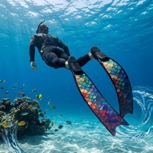 Aletas Largas Para Apnea Y Buceo Libre Profesional-4