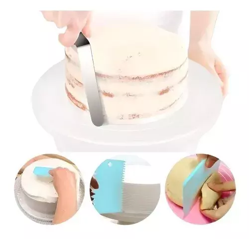 Set De Decoración De Reposteria Con Base Giratoria 360°-2