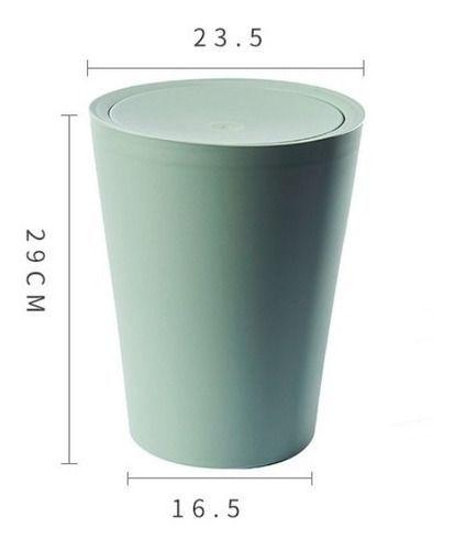 Basurero Con Tapa Para Baño Dormitorio Oficina Cocina Blanco-1